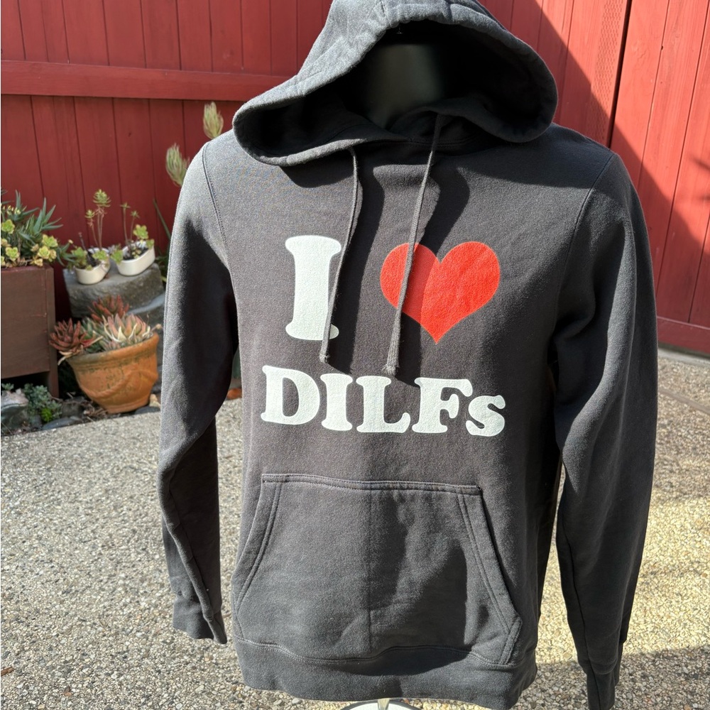 I ❤️ DILFs Jet Black Hoodie - Picture 3 of 13